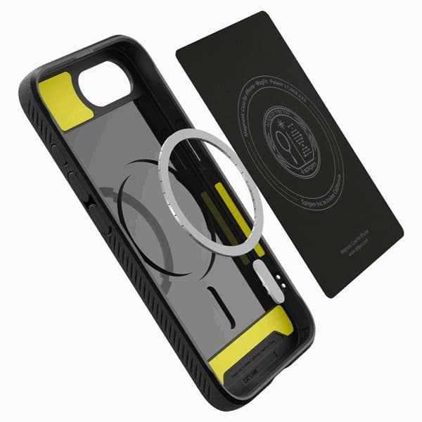 Spigen Telefontaske til iPhone 16e Magsafe Rugged Armor - Matt Sort Svart