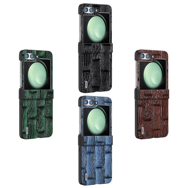 ABEEL Samsung Galaxy Z Flip5 Plånboksfodral Mahjong Textur Blå