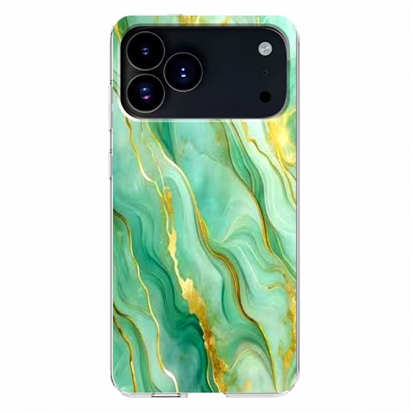 Mobilskal till iPhone 17 Pro Marble Pattern Printing Soft - Grön Grön
