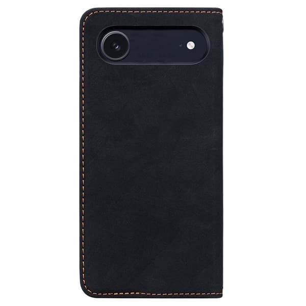 iPhone Air Konstläder Plånboksfodral med Rem Lines Pattern - Svart Svart