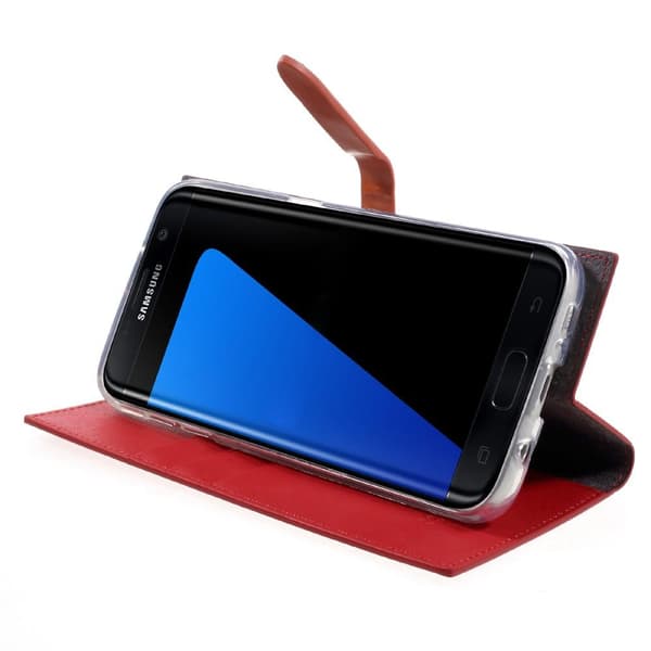 Mercury Romance lompakkokotelo Samsung Galaxy S7 Edge - Punainen Red