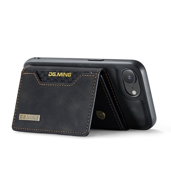 DG.MING M2 Series Mobilskal till iPhone 16e PU + PC + TPU - Svart
