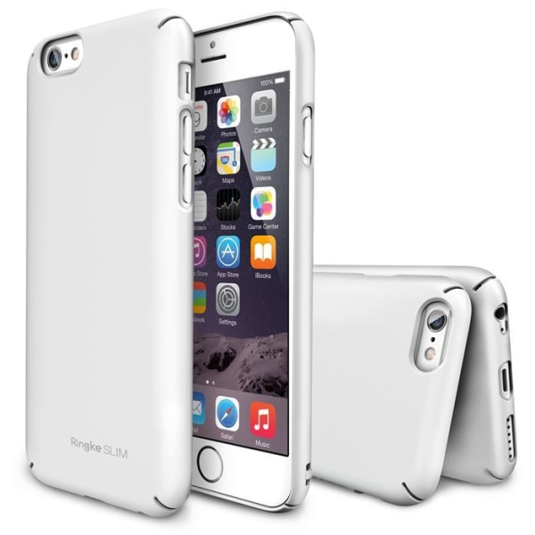 Ringke Slim Dual Coated Cover til Apple iPhone 6 / 6S (Hvid) White