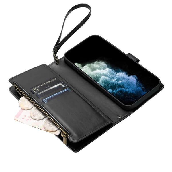 Oppo Find X9 Pro 5G Plånboksfodral Konstläder Stöd - Svart