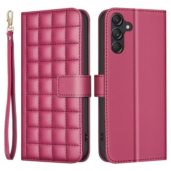 BINFEN COLOR för Samsung Galaxy A16 5G Plånboksfodral Konstläder - Röd