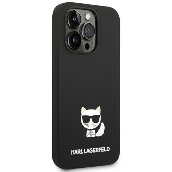 Karl Lagerfeld iPhone 14 Pro Skal Silicone Choupette Body- Svart