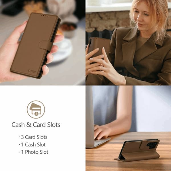 Tech-Protect iPhone 16e Pung Taske - Brun Brun