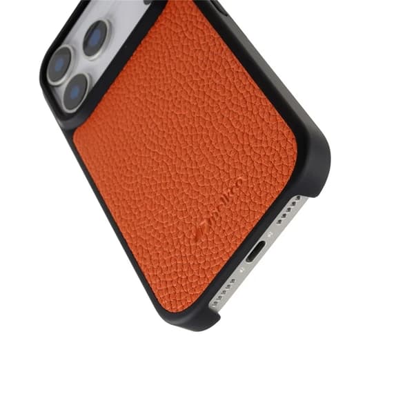 MELKCO Mobilskal till iPhone 17 Pro Max Magsafe Äkta läder - Orange Orange