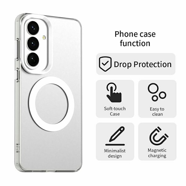 Mobilskal för Samsung Galaxy S26 Plus Magnetiskt Anti Drop - Silver