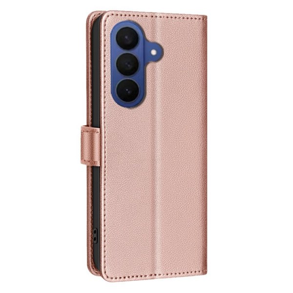 BINFEN Samsung Galaxy S26 Pro Plånboksfodral Konstläder RFID Skydd - Roséguld