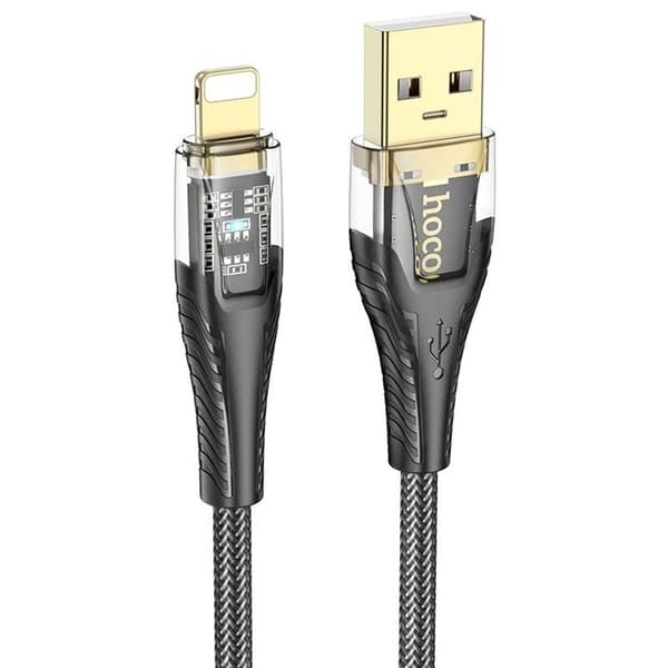 HOCO USB-A til Lightning Kabel 2.4A 1.2m U121 - Sort Svart