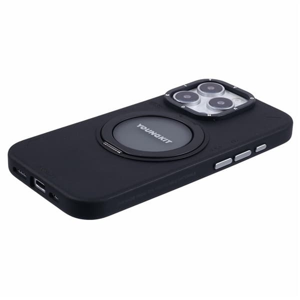 Youngkit Mobilskal till iPhone 16 Pro Max Magafe Rotating Kickstand Svart