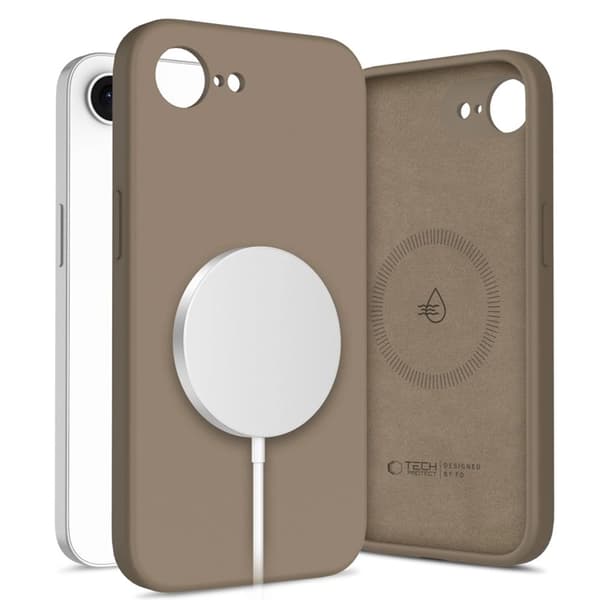 Tech-Protect Mobilskal För iPhone 16e/17e Magsafe Silikon - Brun Brun