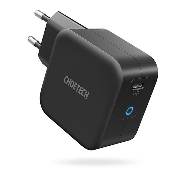 Choetech Väggladdare 61W GaN USB-C - Svart Svart