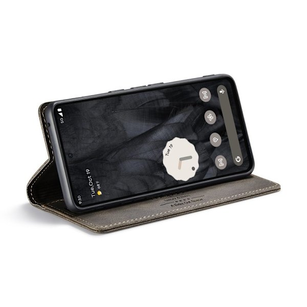 AUTSPACE Google Pixel 8 Pro Wallet Fodral KonstLäder - Kaffe