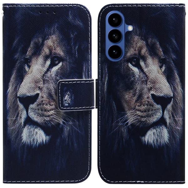 Plånboksfodral för Samsung Galaxy S26 Plus Mönstertryck Konstläder - Lion
