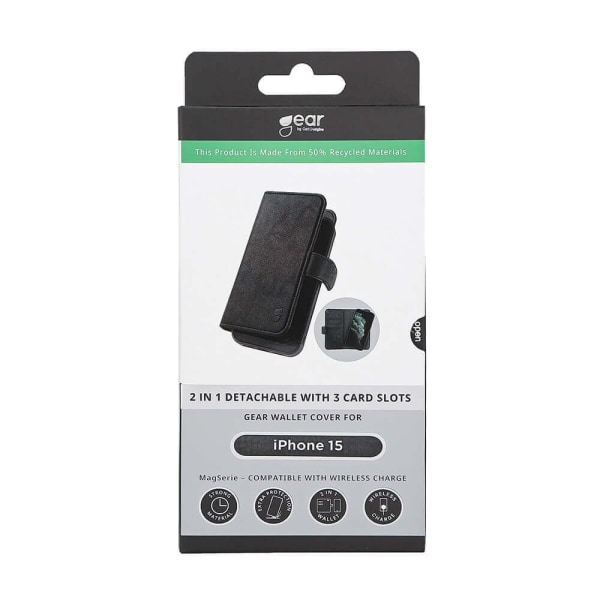 Gear Wallet etui med 7 kortpladser iPhone 7/8 / SE 2020 - Sort Black