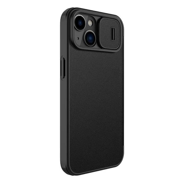 Nillkin iPhone 14 Plus Pungetui Qin Pro Læder Plain - Clas Black