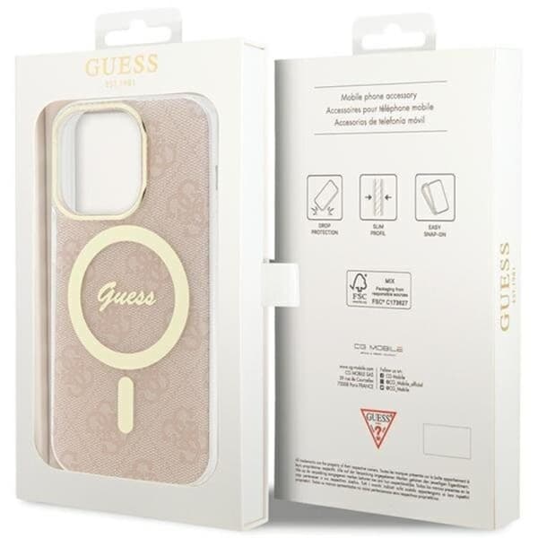 Guess Mobilskal till iPhone 15 Pro Magsafe IML - Rosa Rosa