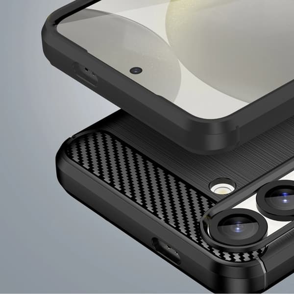 Mobilskal till Nothing Phone (3a) Pro Carbon Silikon - Svart Svart