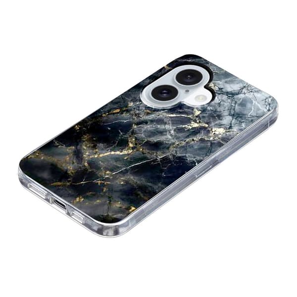 Mobilskal till iPhone 17 Marble Pattern Printing Soft - Svart Svart