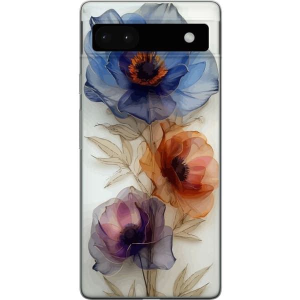 Cover til Google Pixel 6a med silkeblomster