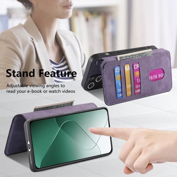 CASENEO Xiaomi 14 Plånboksfodral Konstläder - Lila