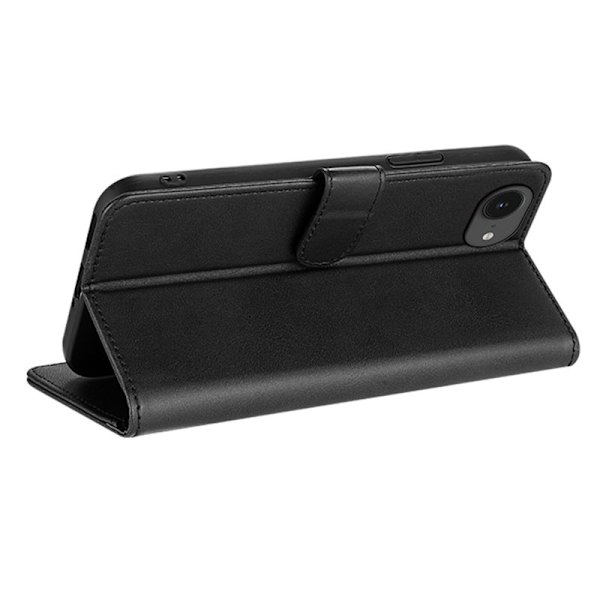 AZNS iPhone 16e Plånboksfodral Konstläder - Svart