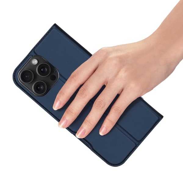 DUX DUCIS Skin Pro iPhone 16 Pro Max Pung Taske PU Læder - Blå Blå