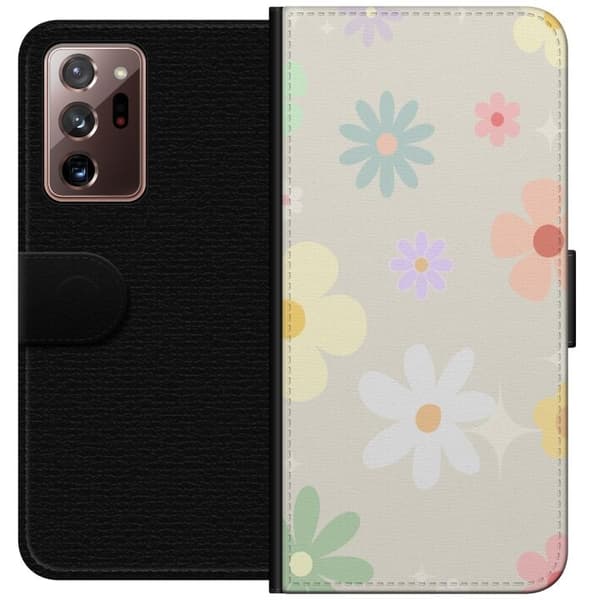 Plånboksfodral till Samsung Galaxy Note20 Ultra med fejdande blommor