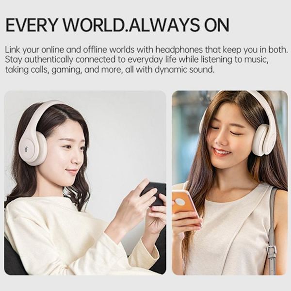 Over-Ear Trådlösa Hörlurar Bluetooth ANC P9 - Blå Blå