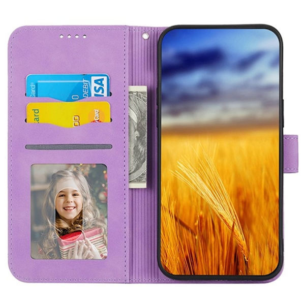 DIERFENG DF-03 iPhone 16 Plus Plånboksfodral Konstläder - Lila
