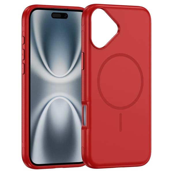 Mobilskal till iPhone 17 MagSafe PC + TPU Shockproof - Röd Röd