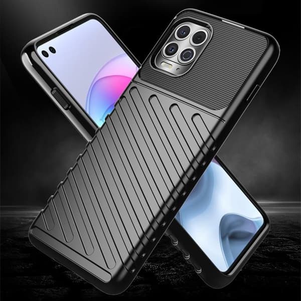 Thunder Fleksibelt Cover Til Motorola Moto G100 - Sort Black