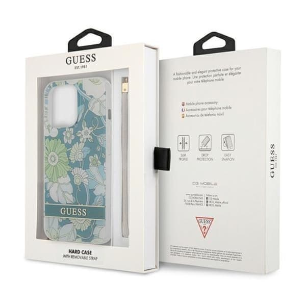 Guess iPhone 13 Pro Skal Flower Strap - Grön Grön
