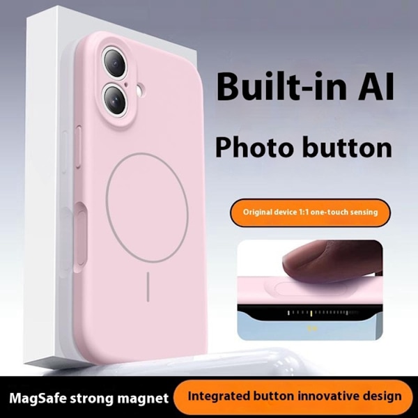 Mobilskal till iPhone 16 Magafe med Camera Touch Control - Rosa Rosa