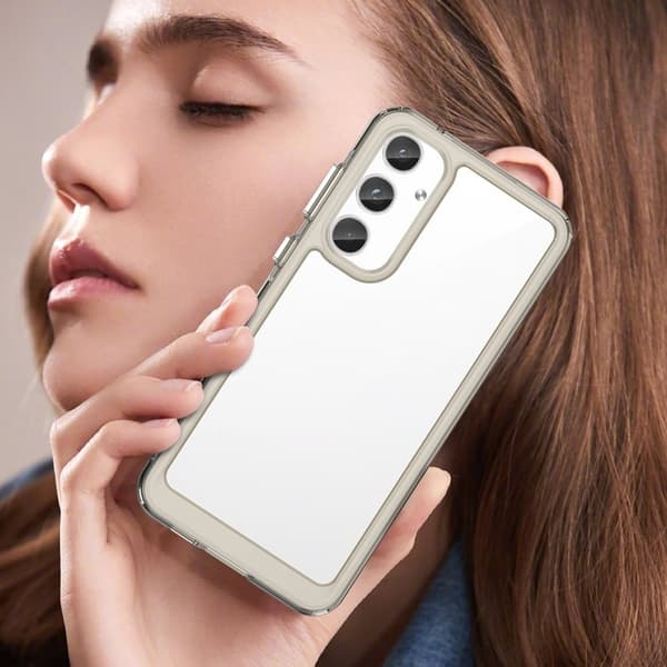 WANLONFENG Mobilskal till Samsung Galaxy A55 5G TPU XC Serie - Transparent Grå