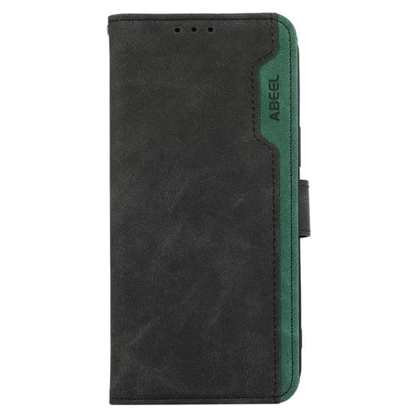 ABEEL Samsung Galaxy S23 FE Konstläder Plånboksfodral med RFID-Skydd - Svart