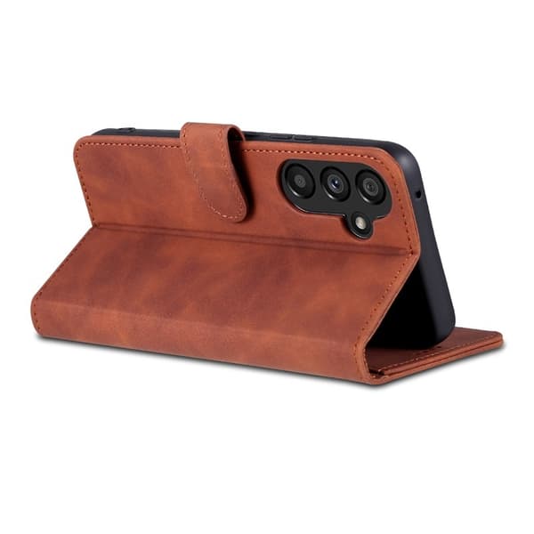 AZNS Samsung Galaxy A34 5G Plånboksfodral Konstläder - Brun