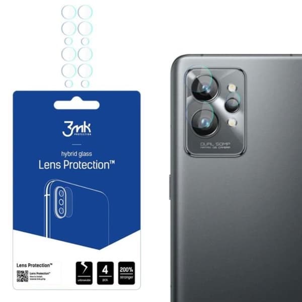 3MK Realme GT2 Pro Kameralinsskydd i Härdat Glas - Clear Transparent