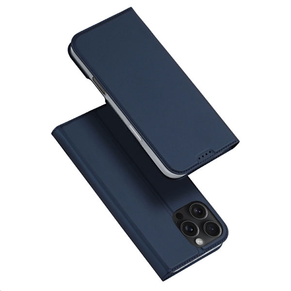 DUX DUCIS Skin Pro iPhone 16 Pro Max Plånboksfodral PU Läder - Blå Blå