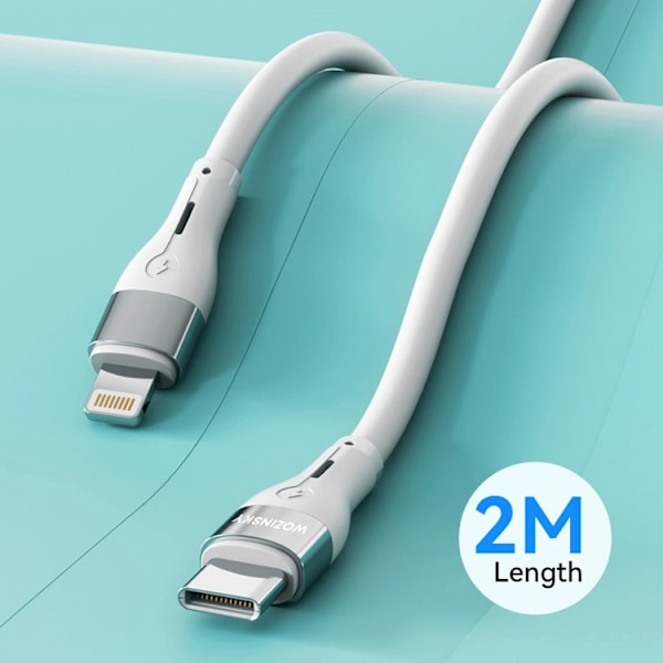 Wozinsky USB-C till Lightning kabel PD 27W 1m - Vit Vit