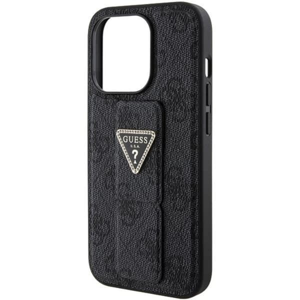 Guess Mobilskal till iPhone 15 Pro Max Grip Stand Triangle Strass Svart