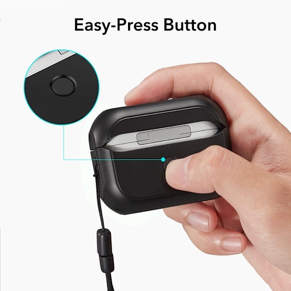 ESR Magsafe Airpods Pro 1/2 Skal Orbit Halolock - Svart Svart