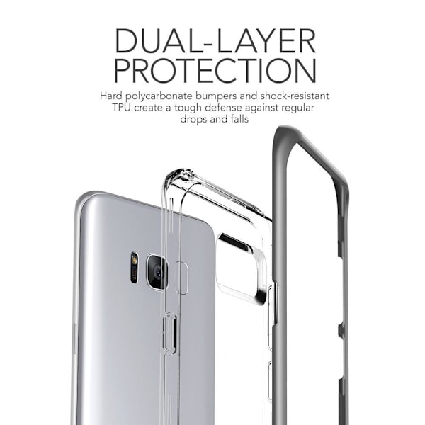 Verus Crystal Bumper Skal till Samsung Galaxy S8 Plus - Dark Silver Silver