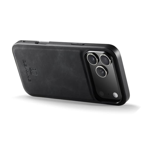 DG.MING Mobilskal till iPhone 17 Pro Max PU Läder Hybrid - Svart