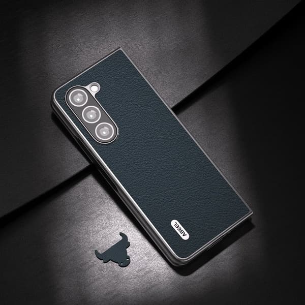 ABEEL Mobilskal till Samsung Galaxy Z Fold5 i äkta läder Grön