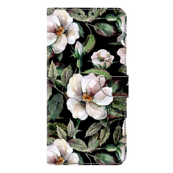 Samsung Galaxy S26 Plånboksfodral Fällbart Ställ Konstläder Mönster Stor Blomma