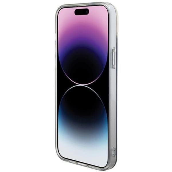 Guess iPhone 15 Pro Mobilskal Magsafe IML Iridescent - Sort Black