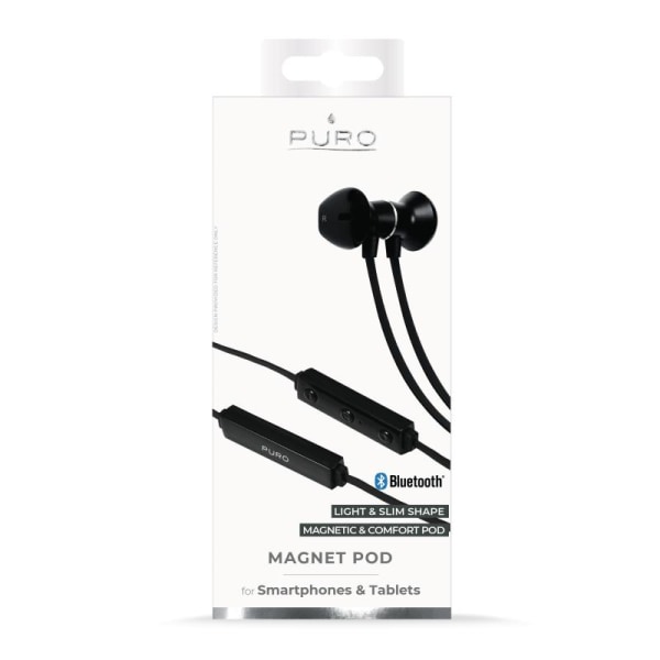 Puro - Bluetooth V4.1 Magnet Pod Hovedtelefoner - Sort Black